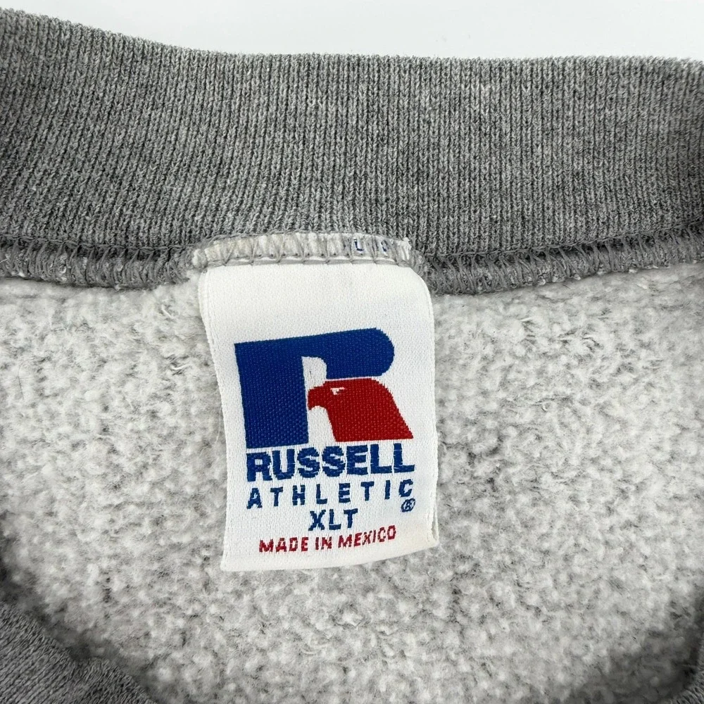 Russell Athletic Sweatshirt Crewneck Pullover Vintage 90s Unisex XLT Gray Blank